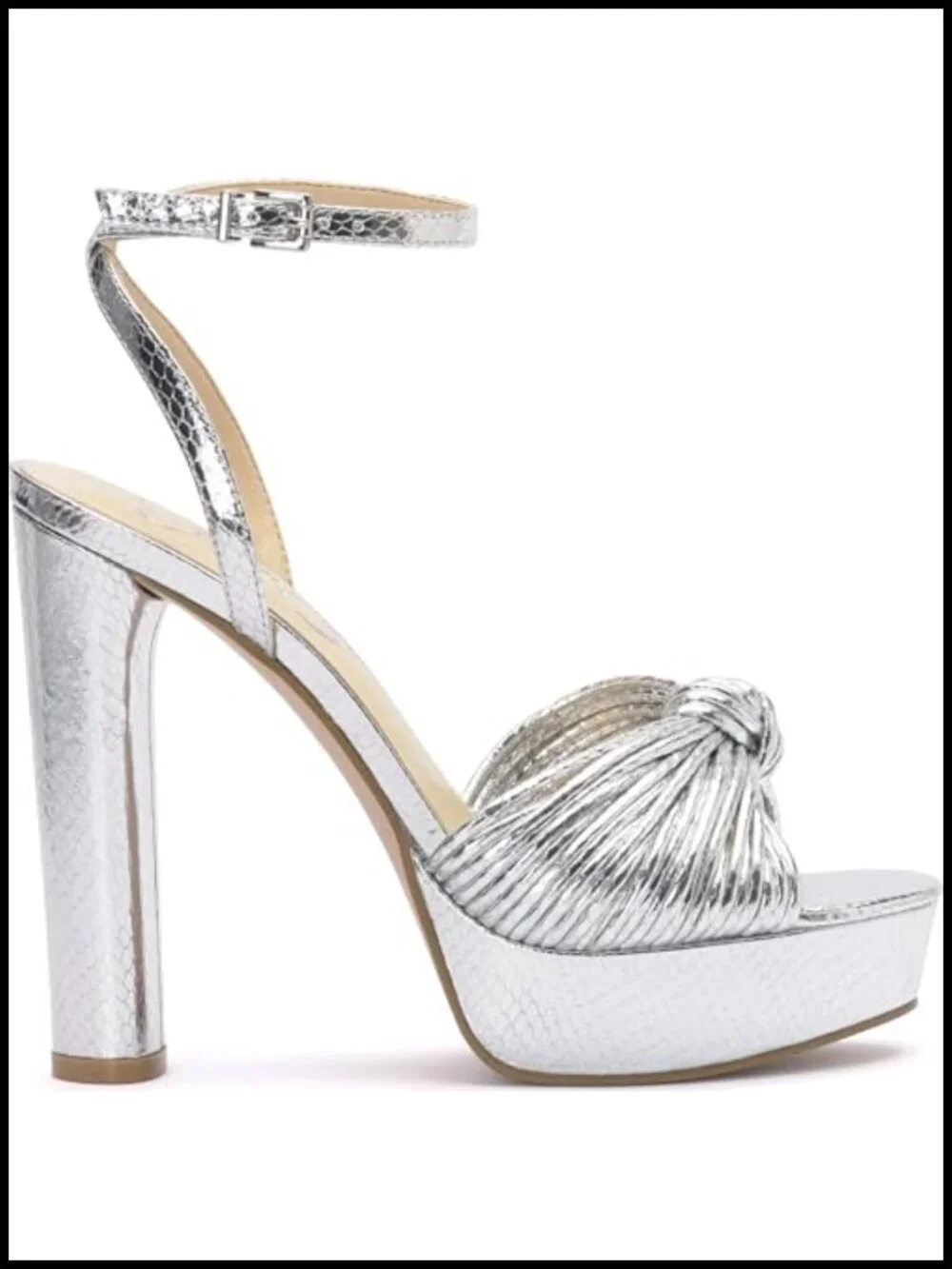 Platform Heels with Ankle Strap, 4.9